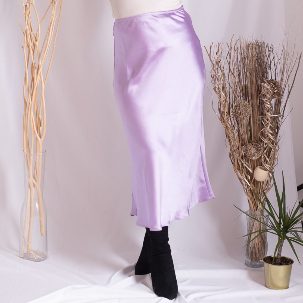 Stylish High Waisted Midi Slip Skirt.